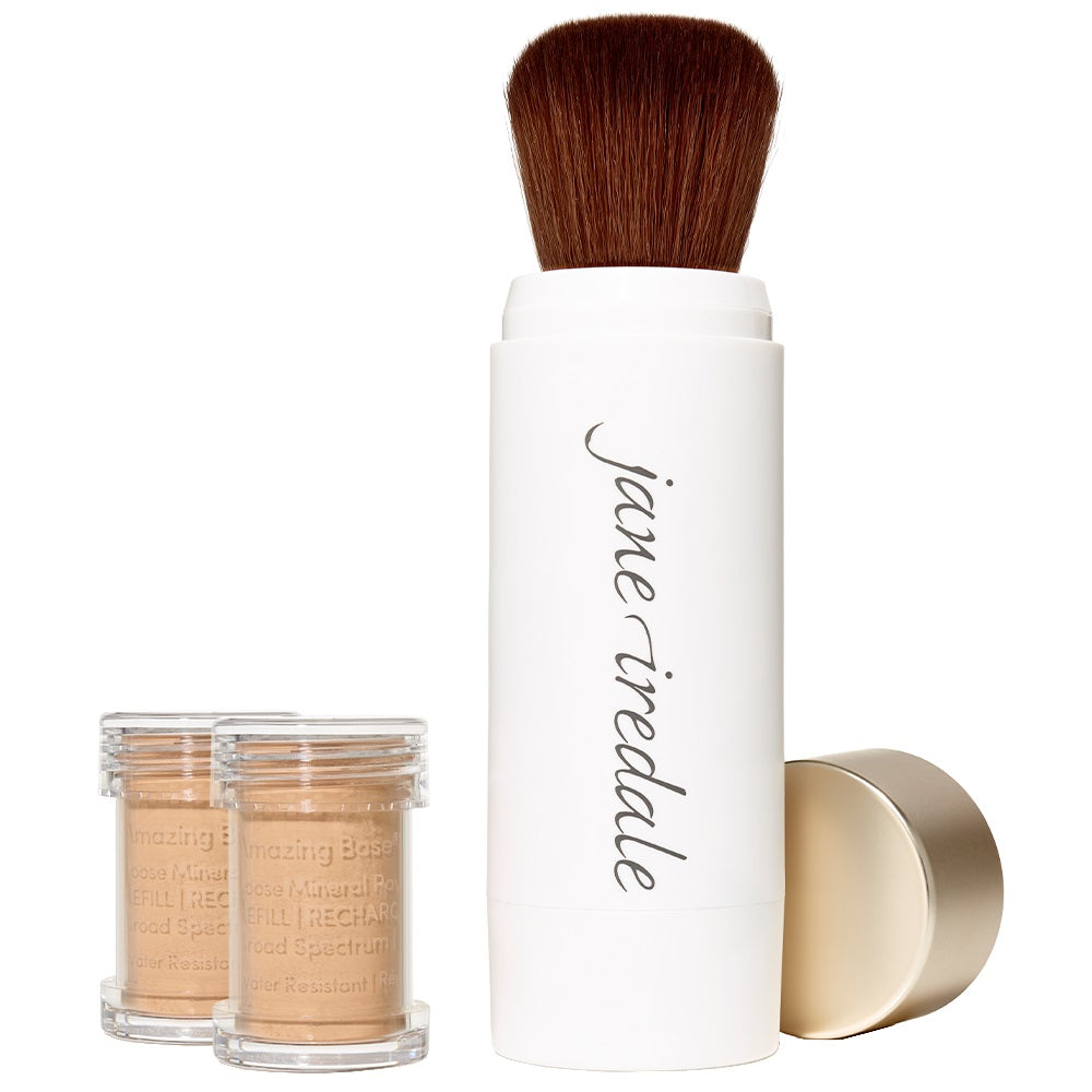 Amazing Base Loose Mineral Powder refillable Brush suntan kost